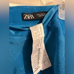 ZARA shiny satin bright blue tiered small mini skirt Photo 2