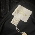 Lilly Pulitzer  Wyn Dress Size 10 Noir Black NEW Metallic Knit Crinkle Cocktail Photo 7