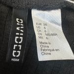 H&M Ribbed Bodycon Dress Long Sleeve Mini Dress Casual Black Womens Small Photo 4