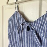 GB Striped Open Back Jumpsuit With Pockets Photo 1