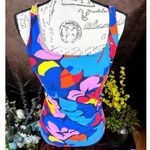 Nautica Bright Colorful Cross Back One Piece Swimsuit In to the Jungle size L Photo 7