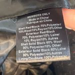 Members Only Belted Waterfall Coat Red Black Wool Blend Asymmetrical Medium GUC Photo 7