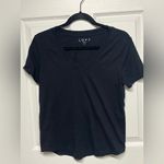 Loft Black Short Sleeve V-Neck Tee Photo 1
