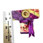 Hand made artisan fabric brooch Purple Photo 4