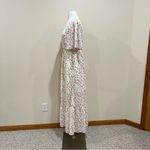 Cream Floral Tiered Maxi Dress Size Large Orange Photo 4