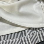 FAVLUX New Fashion Mini Skirt Grey White Stripe Elastic Waist High Waist Size S Photo 3