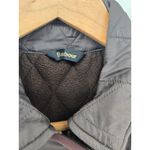 Barbour  Quilted Vest Brown Fleece Lined Snap Button Pockets Women Size 10 Photo 2