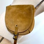 Lucky Brand  Tan suede Crossbody Bag with Saddle Style Photo 8