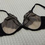 Adore Me  42DDD Underwire Sheer Cup Bra Black Nude Mesh / Lace NWT Photo 5