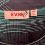 Everly 🥳🥳🥳BOGOHO 🥳🥳🥳 Teal and Navy Checkered Blouse-0X Photo 5