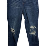 Old Navy  O.G. Straight Jeans Womens Size 2 High Rise Distressed Dark Wash Blue Photo 0