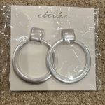Ettika  Silver Geometric Hoop Earrings Photo 0