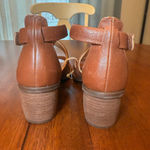 Brioso‎ NEW Verandah Leather Block Heel Sandals Brown Size 8 Photo 4