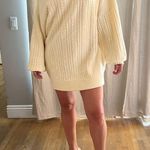 Tularosa Women’s  Revolve Cream Cable Cozy Knit Sweater Dress sz Large Like New Photo 6