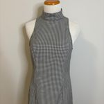 Urban Outfitters  NWT Mini Dress Mock Neck Sleeveless Fitted‎ Black White Medium Photo 3