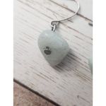 Vintage Earrings For Pierced Ears Light Green Stone Photo 3