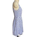 Delia's Blue on White Polka Dot Fit & Flare Pleated Cotton Sundress Size Medium Photo 1
