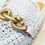 Tory Burch {6M} Jessa Woven Backless Loafer Icy Blue Photo 4