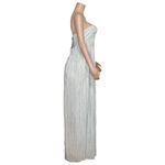 Lovers + Friends  Emmy Metallic Plisse Gown, Silver, Medium Photo 7