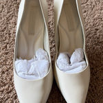 Charles and Keith  Ivory Cream Classic Neutral Leather Heels Womens 37 US Womens 7 Photo 0
