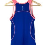 The North Face  Blue & Neon Pink Stripe Athletic Tank Top S Photo 1