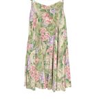 Dana Buchman  Silk Vintage Floral Green Skirt size 10. Spring, Summer, Vacation Photo 2