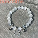 Hello Kitty  Y2K Style Beaded Elastic Heart-Shaped Charm Bracelet Photo 2