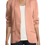 Eileen Fisher  Women's Open Front Long Sleeve Blazer Jacket Blush Pink Size XSp Photo 0