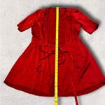 Reformation  100% Silk Red Wrap Mini Dress Photo 6