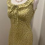 Grace Karin Lime Green & White Floral Print Fitted Midi Dress - S Photo 2