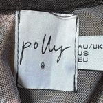 Princess Polly  Black Sheer Mesh Flower Bodysuit Sz US 0 Photo 4