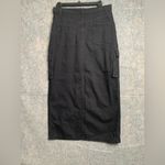 Sincerely Jules  Women Size‎ 11 Black Long Cargo Black Denim Skirt Modest NWT Photo 5