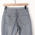 Joie  Aerindis Ankle Straight-Leg Jeans in Cadet Stripe Women's Size 26 Photo 5