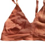 ZARA Ribbed Knit Bralette Rust Small Photo 3