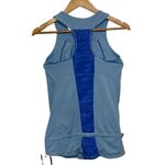 Lululemon Womens Wet Dry Warm Sleeveless Blue Silver Pleated Tank Top Size 6 Photo 1