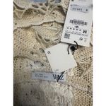 ZARA  Crochet Knit Maxi Dress Sleeveless Ivory Beige Beach Cover Up Medium Photo 4