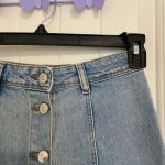 Divided H&M women’s button up light wash denim miniskirt — size 2 Photo 1