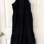 Loft  Black Eyelet Halter Dress SZ 0 Photo 1