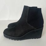 Eileen Fisher Adele wedge leather ankle boots black 9.5 Photo 1