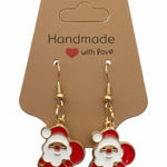 Artisan Handmade Christmas Santa Earrings Photo 0