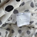 Reformation Lores Wrap Top Black White Ink Blot Polkadot Size S Photo 4