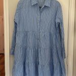 Tuckernuck Pomander place shades of blue stripe tiered dress Size M Photo 8