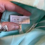 NWOT aqua strapless tiered prom dress cutout and rose accent size 16 fairycore Blue Photo 6