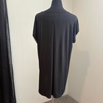 Chico's  Women’s 3 Black and White Diamond Pattern Blouse Chic Asymmetrical Hem Photo 6