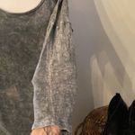 Kaisely Kaisley size medium Grey distressed 3/4 sleeve tunic T-shirt GUC Photo 2