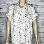 Modcloth Size 4X Synchronized Swimming Beach Pool Party Ruffle Henley Blouse Top Photo 0