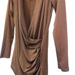Boohoo  Brown Slinky Long Sleeve Dress Size 14 US Womens Photo 3