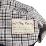 Free People  Cali Plaid Blazer Jacket Gray Neutral‎ Size Large Photo 13