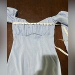 NWT Revolve Rumer Camille Blue Cotton Cut Out Mini Dress Sz Xs Resortwear Cabo Photo 6