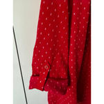 Faded Glory  Red Silver Polka Dot Blouse Plus Size XXL Photo 5